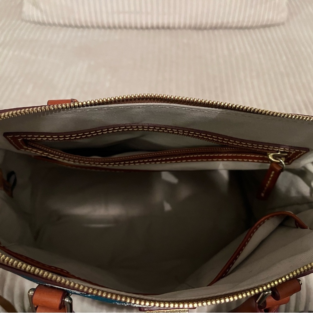 Dooney & Bourke Philadelphia Eagles Satchel with Brown Trim - Picture 4 of 7